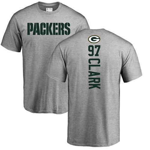 Men Green Bay Packers Ash #97 Clark Kenny Backer Nike NFL T Shirt